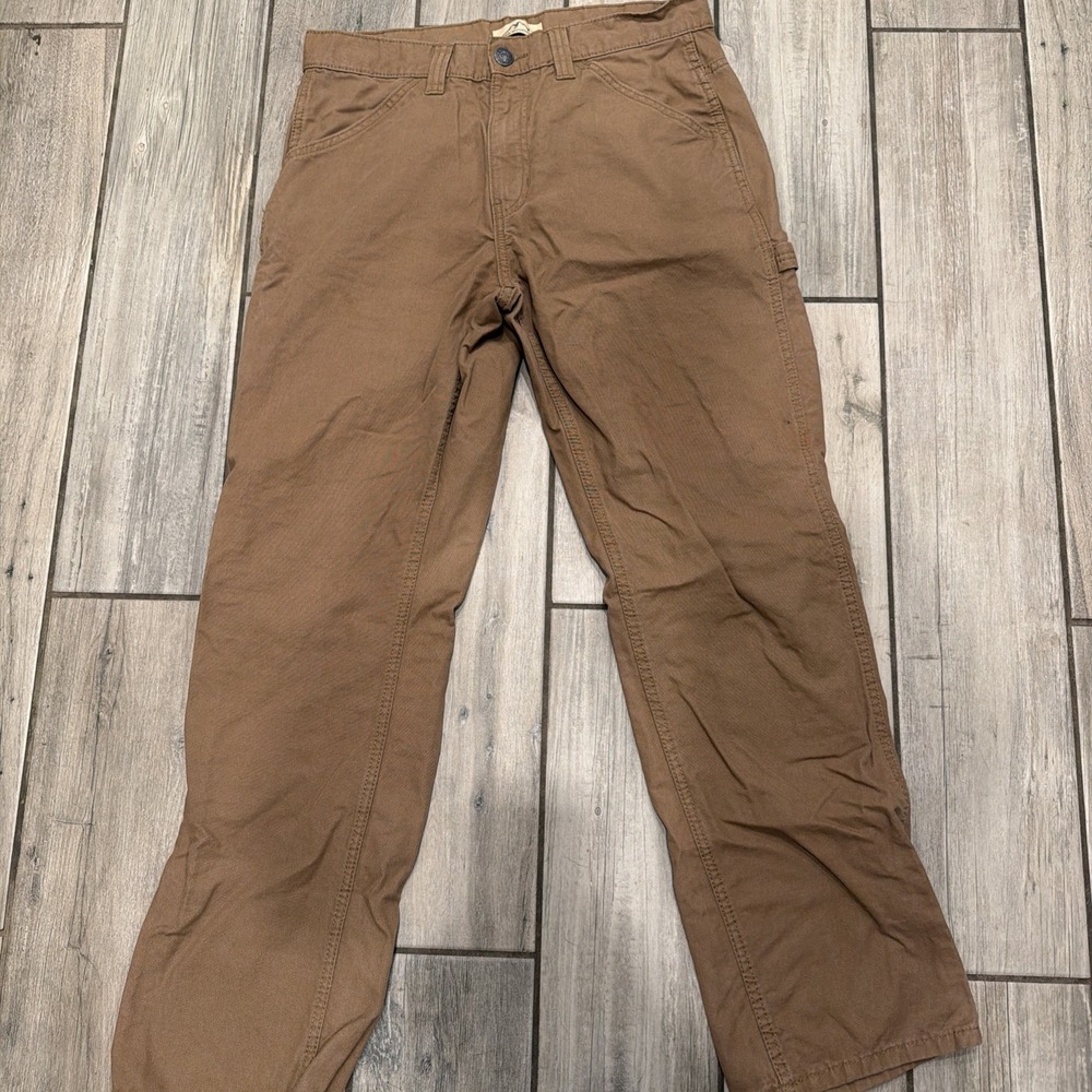 Blue Mountain Jeans Mens 32x32  Brown Denim Straight Leg Carpenter Cotton Work